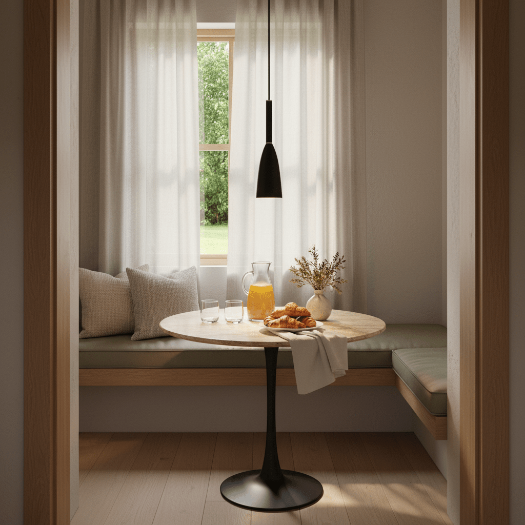 Black Metal Pendant 1 Light