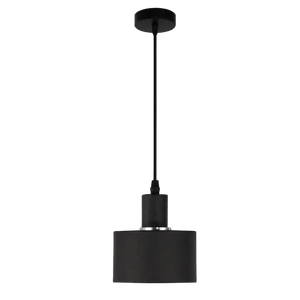 Black Metal Pendant 1 Light