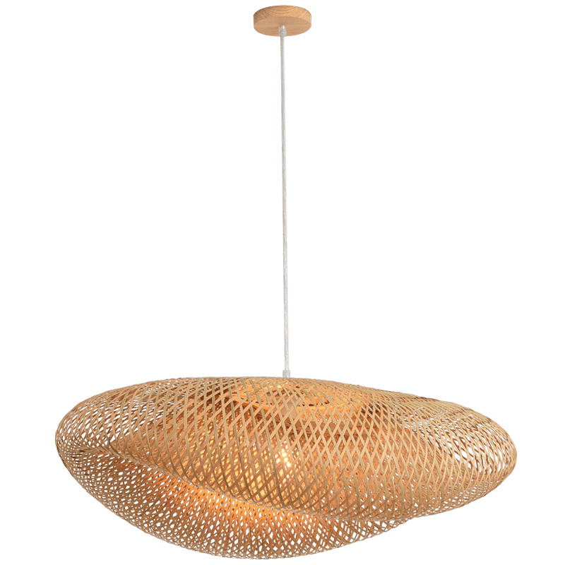 800 Sculpt Bamboo & Wood Pendant Light