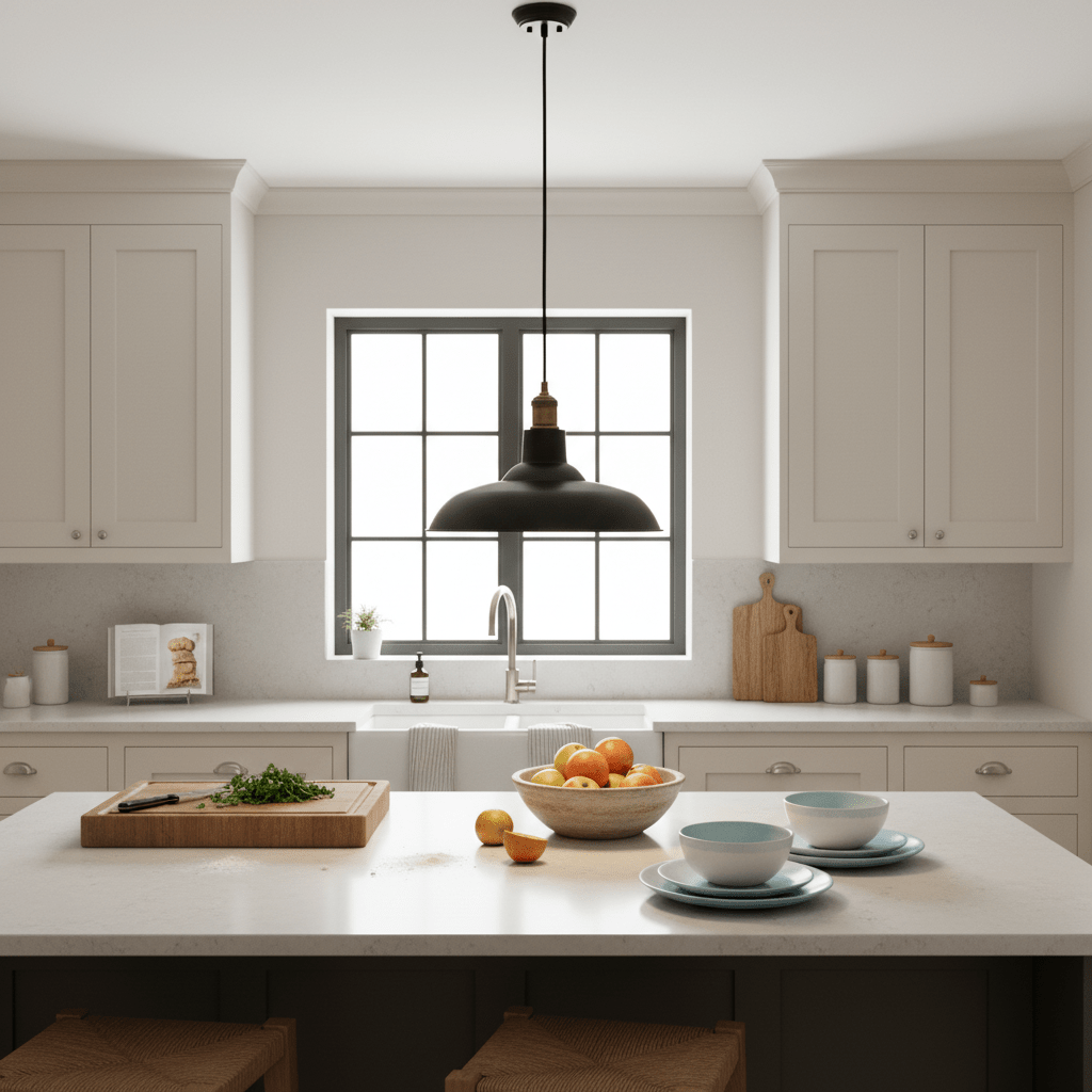 Black & Antique Brass Pendant Light - additional product image