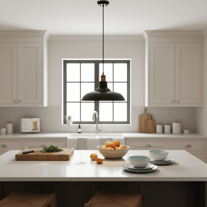 Black & Antique Brass Pendant Light - additional product image