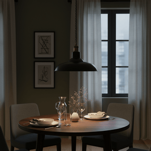 Black & Antique Brass Pendant Light - additional product image