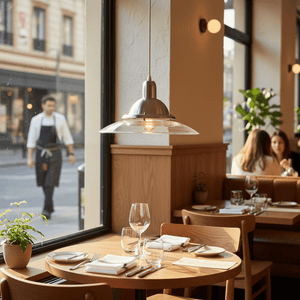 Aluminium & Clear Glass Pendant Light