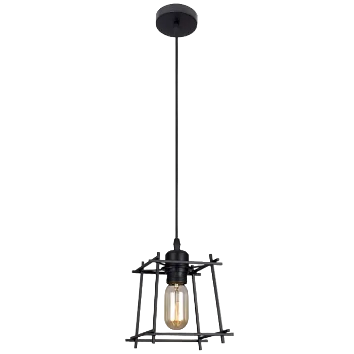 Bare Black Pendant Light