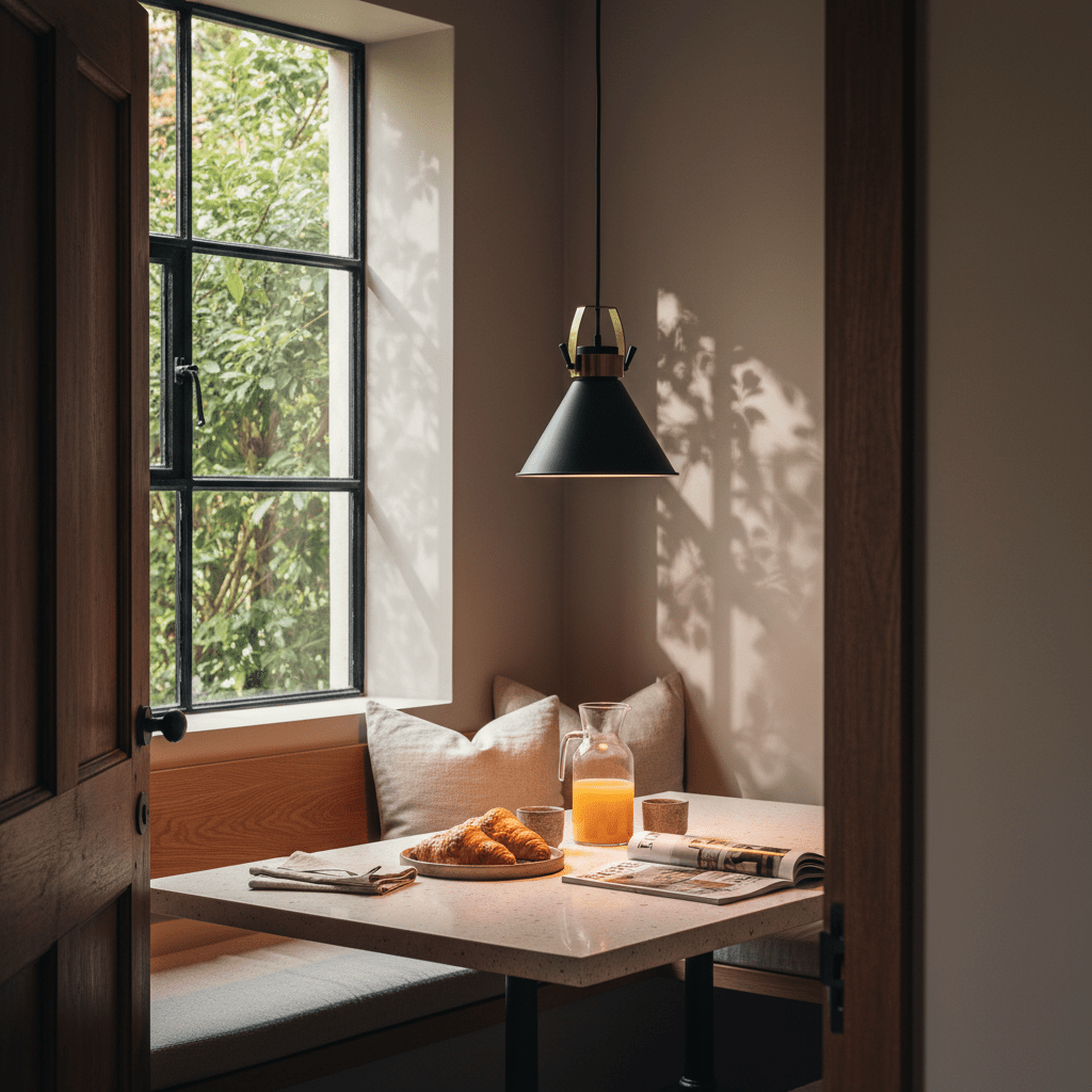 Black & Brass Pendant Light