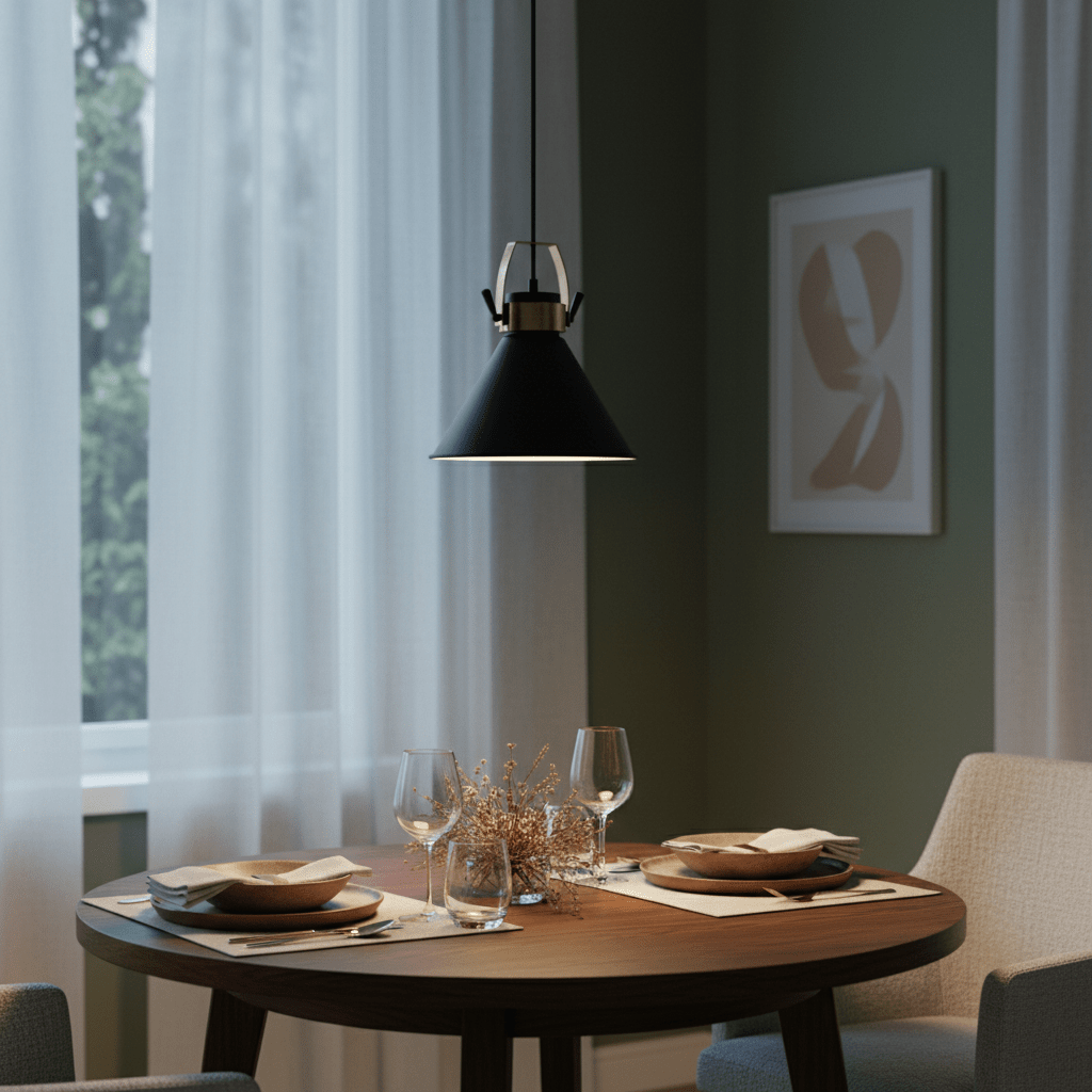 Black & Brass Pendant Light
