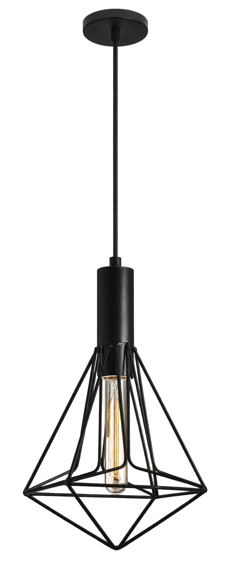 Transparent cutout of the Black Metal Pendant Arrow Bold