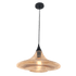 Black metal pendant with amber glass shade product image