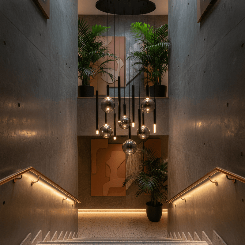 Smoke glass round cluster pendant light as a chandelier alternative