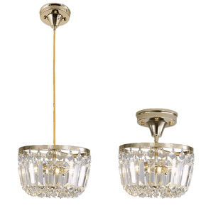 Gold 2 in 1 Pendant or Ceiling Light