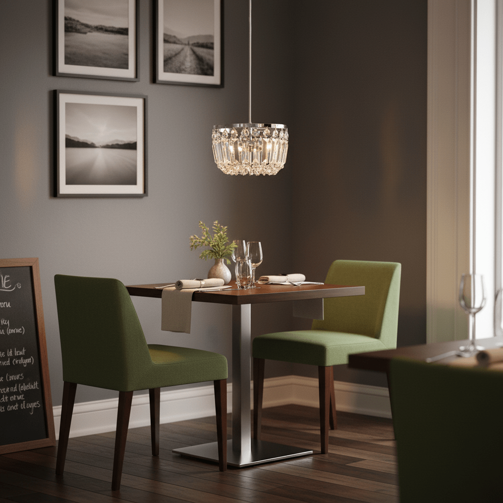 Chrome & Crystal 2 in 1 Pendant or Ceiling Light - additional product image