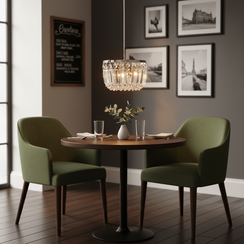 Chrome & Crystal 2 in 1 Pendant or Ceiling Light - additional product image