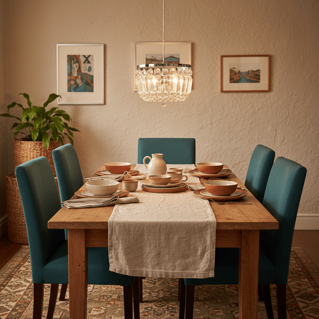 Chrome & Crystal 2 in 1 Pendant or Ceiling Light - additional product image