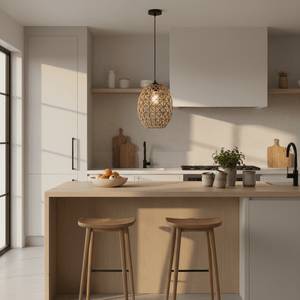Metal & Rope Pendant Light - additional product image