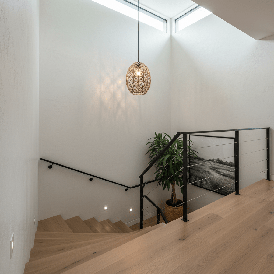 Metal & Rope Pendant Light - additional product image