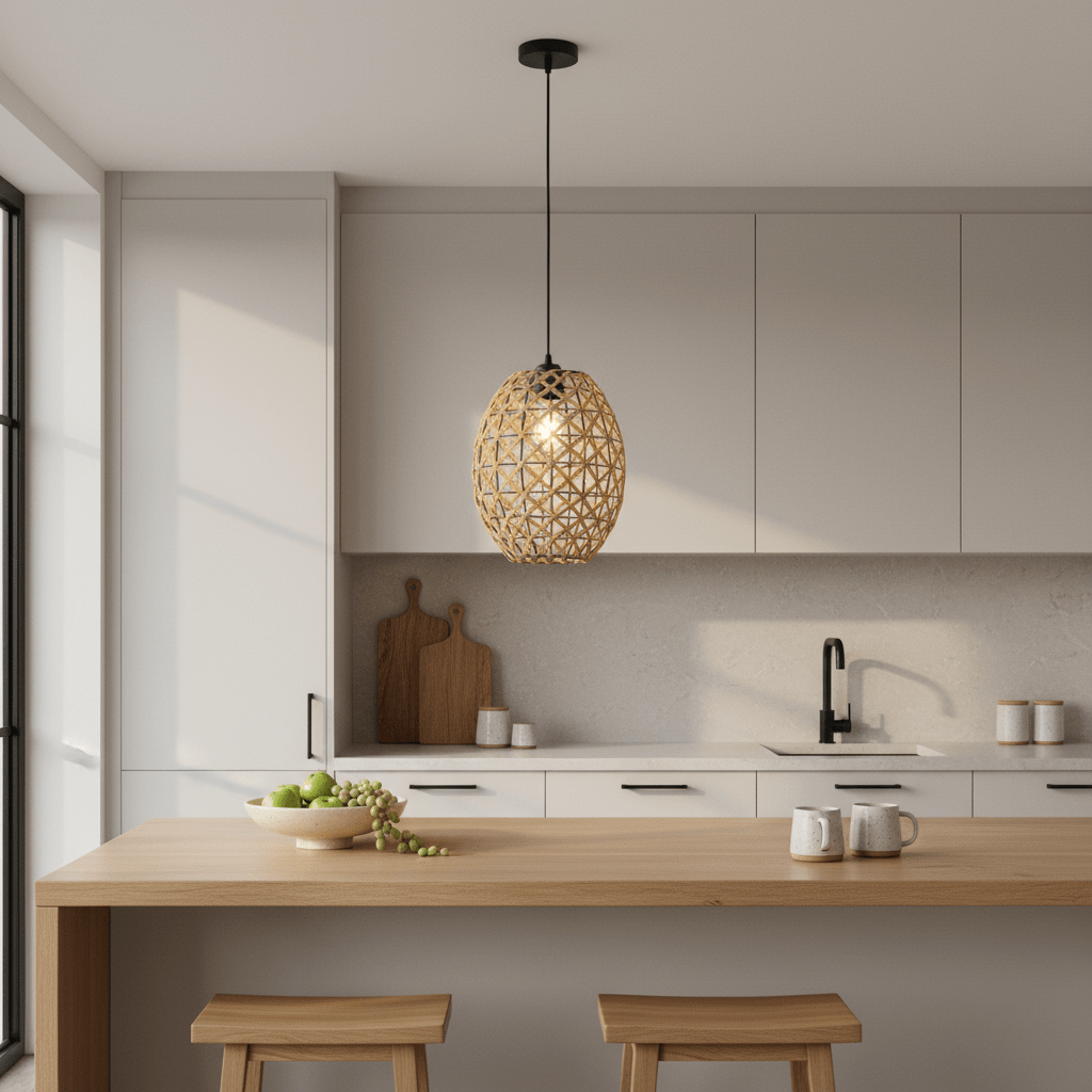 Metal & Rope Pendant Light - additional product image