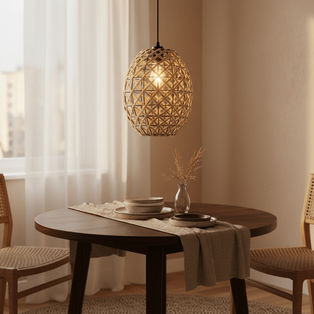 Metal & Rope Pendant Light - additional product image