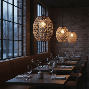 Metal & Rope Pendant Light - additional product image