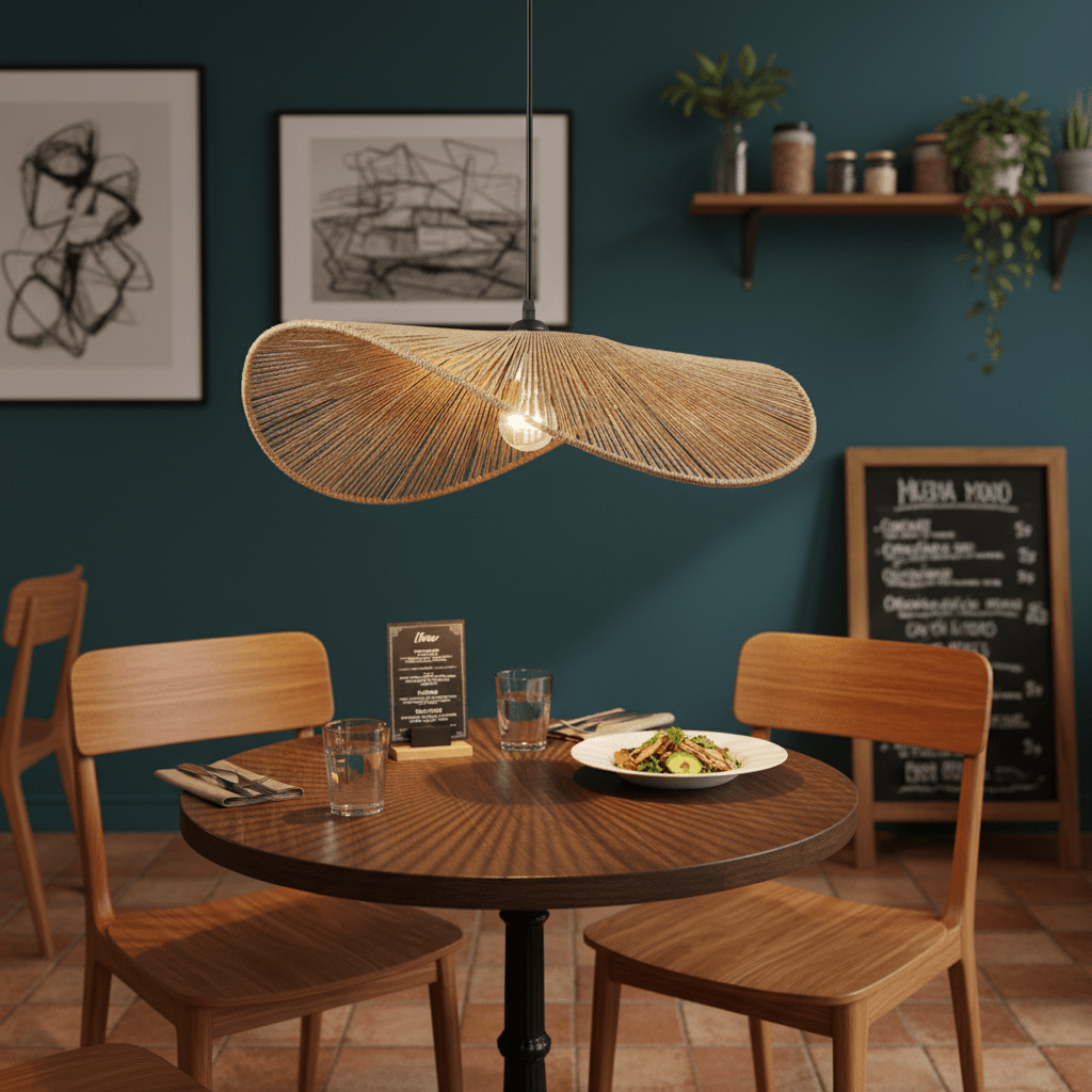 Aporia Natural Rattan Pendant