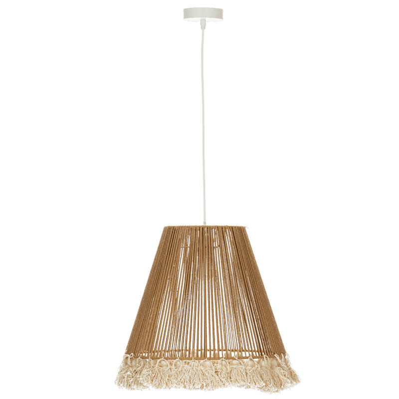 Iron & Rope Pendant with Tassels