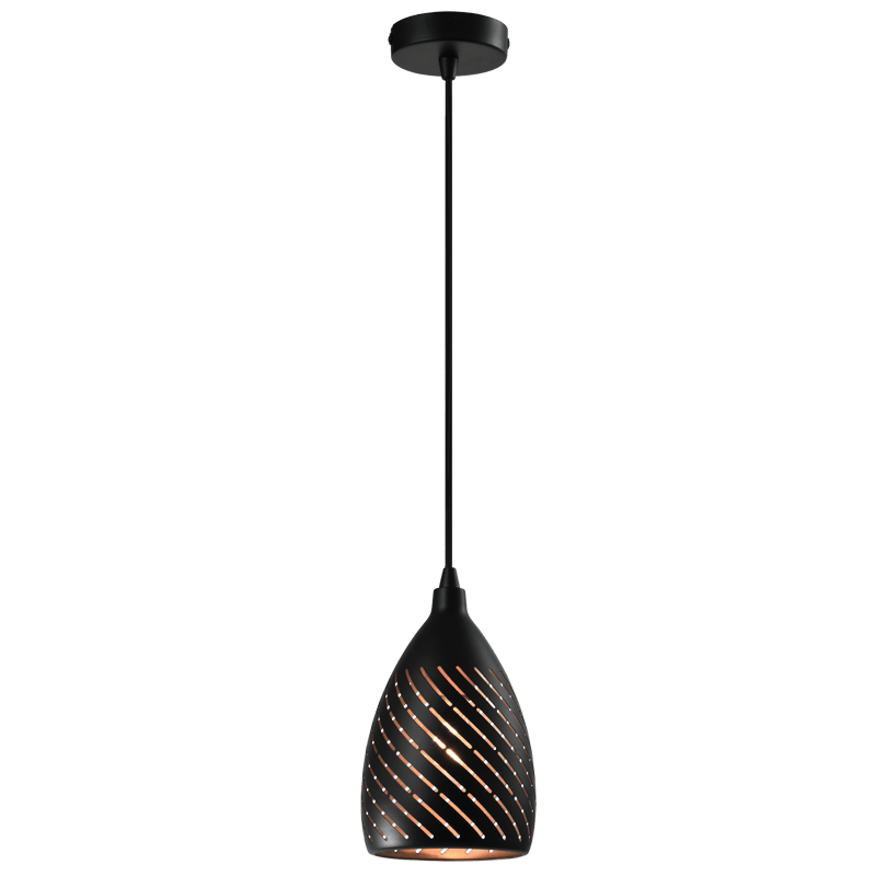 Black & Gold Metal Pendant Light