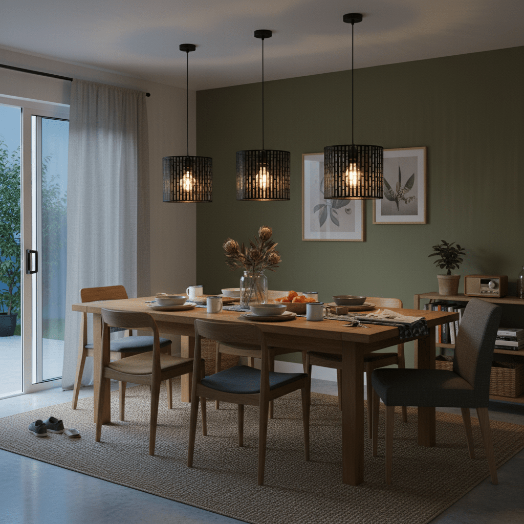 Black & Gold LED Pendant Light