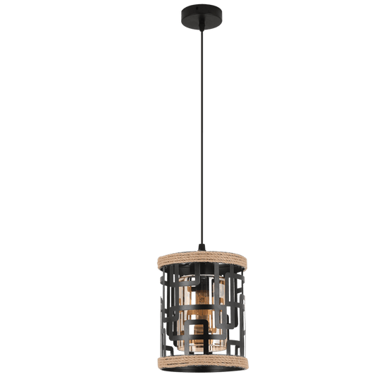 Zambe Metal & Rope Pendant Light