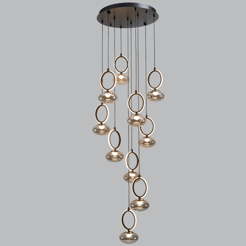 Modern hanging chandelier for stairwell lighting in South Africa
