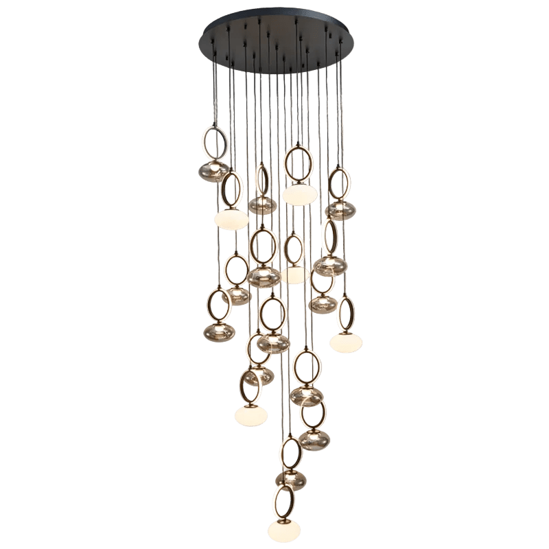 Bayor Black, Opal & Smoke Cluster Pendant Light