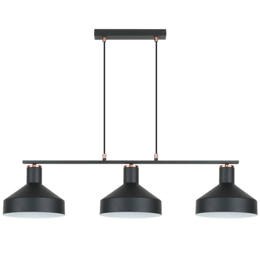 Orka Black Pendant 3 Light
