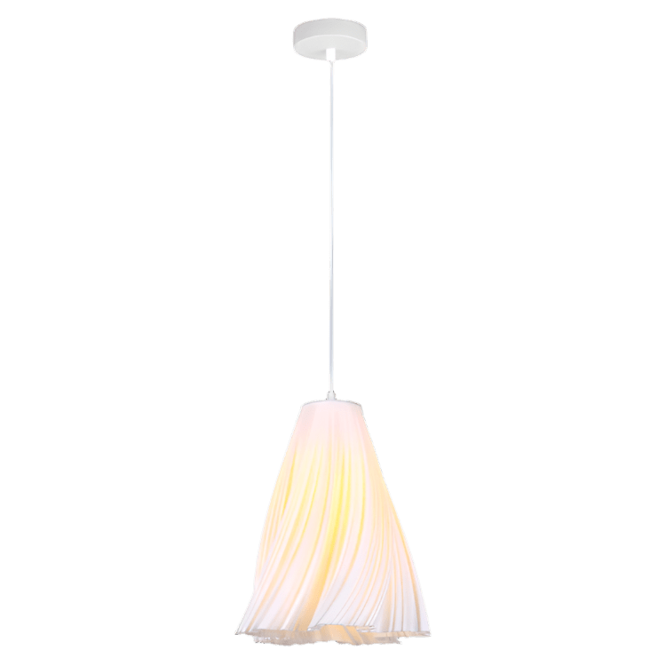 Tulip 3D Printed White Pendant (Recycled)