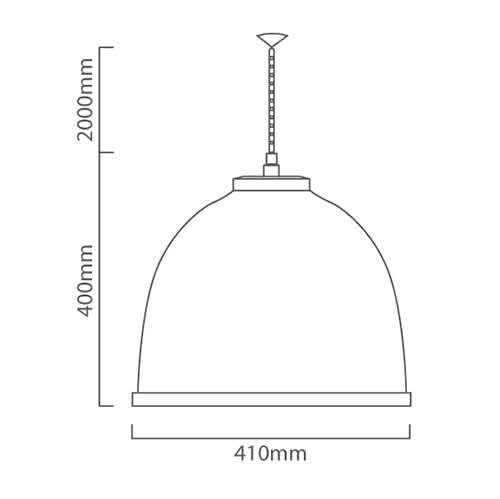 Detail view of a High Bay Industrial Pendant Light showcasing its clear polycarbonate diffuser and steel body.