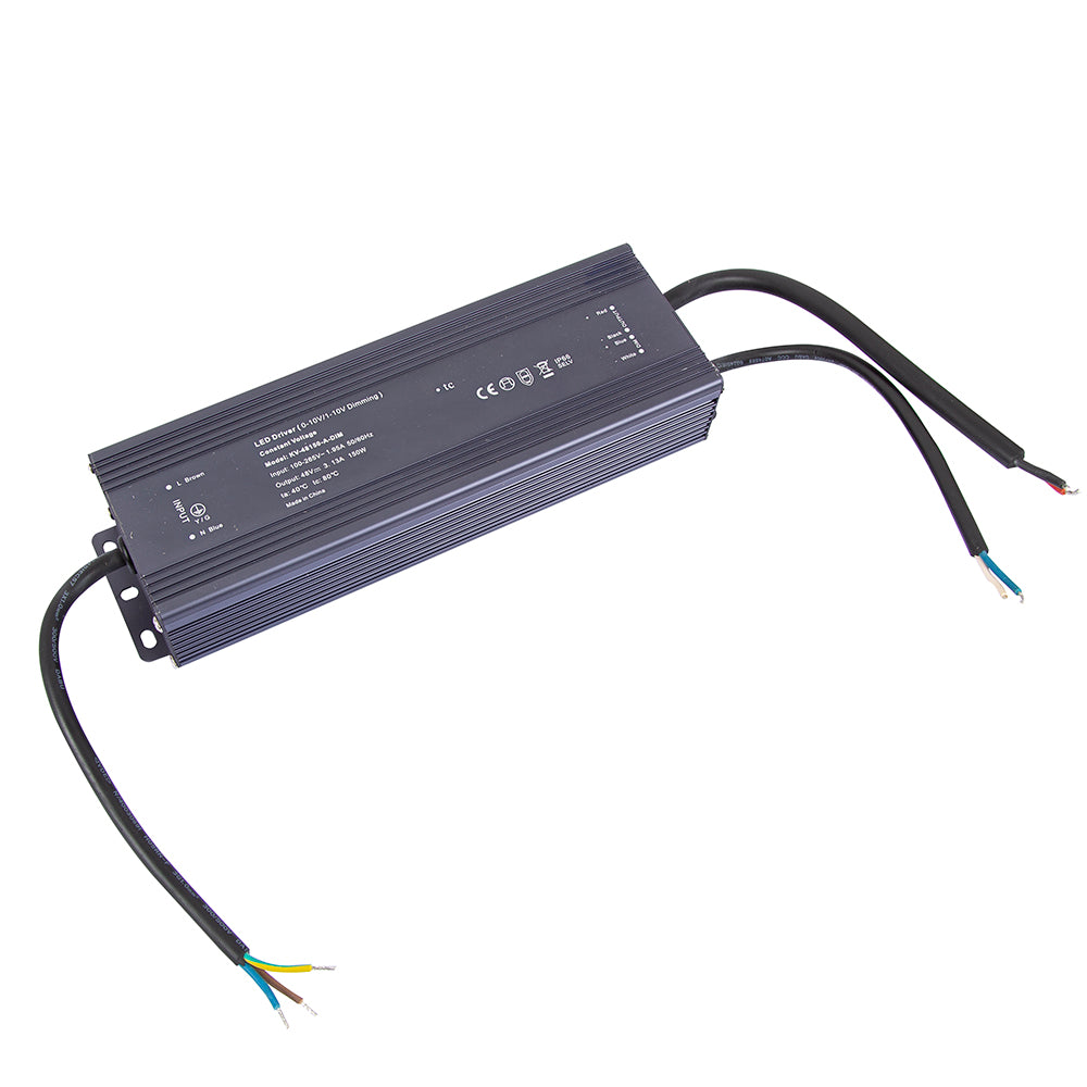 48V 150W Dimmable LED Power Supply with multiple wires and a sleek design.
