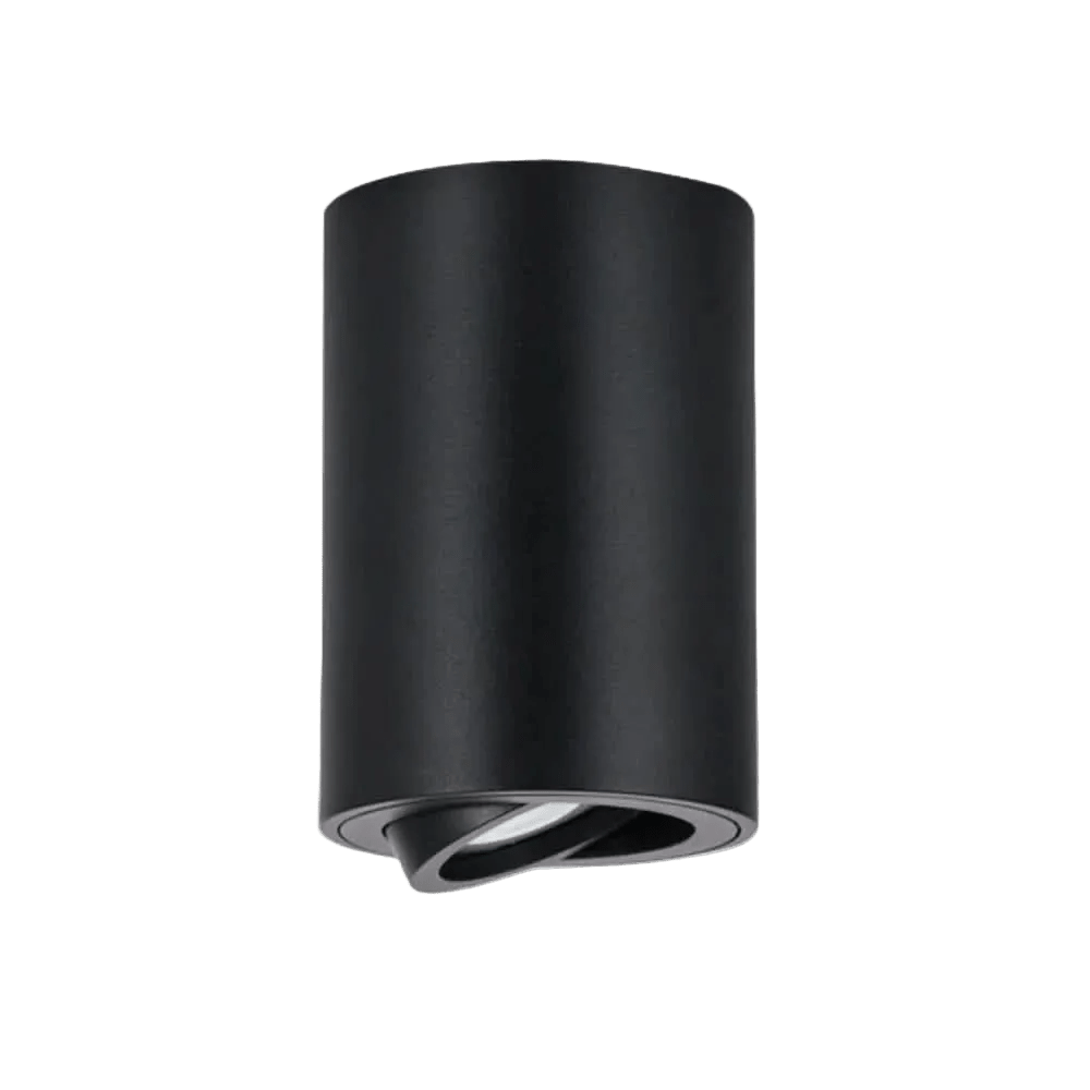 Matt Black Surface Mount Downlight - Adjustable Directional Lighting