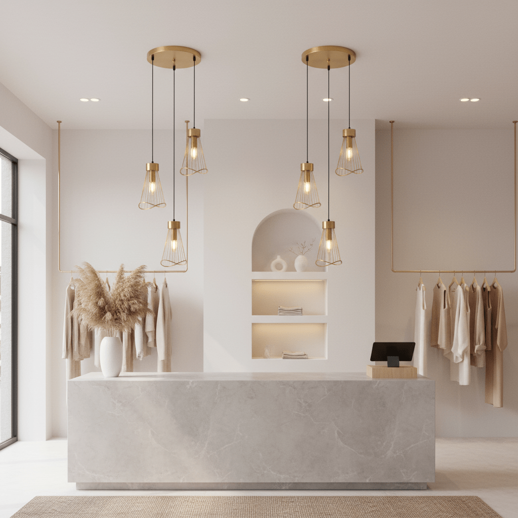 Sensu Cluster Gold Pendant Light