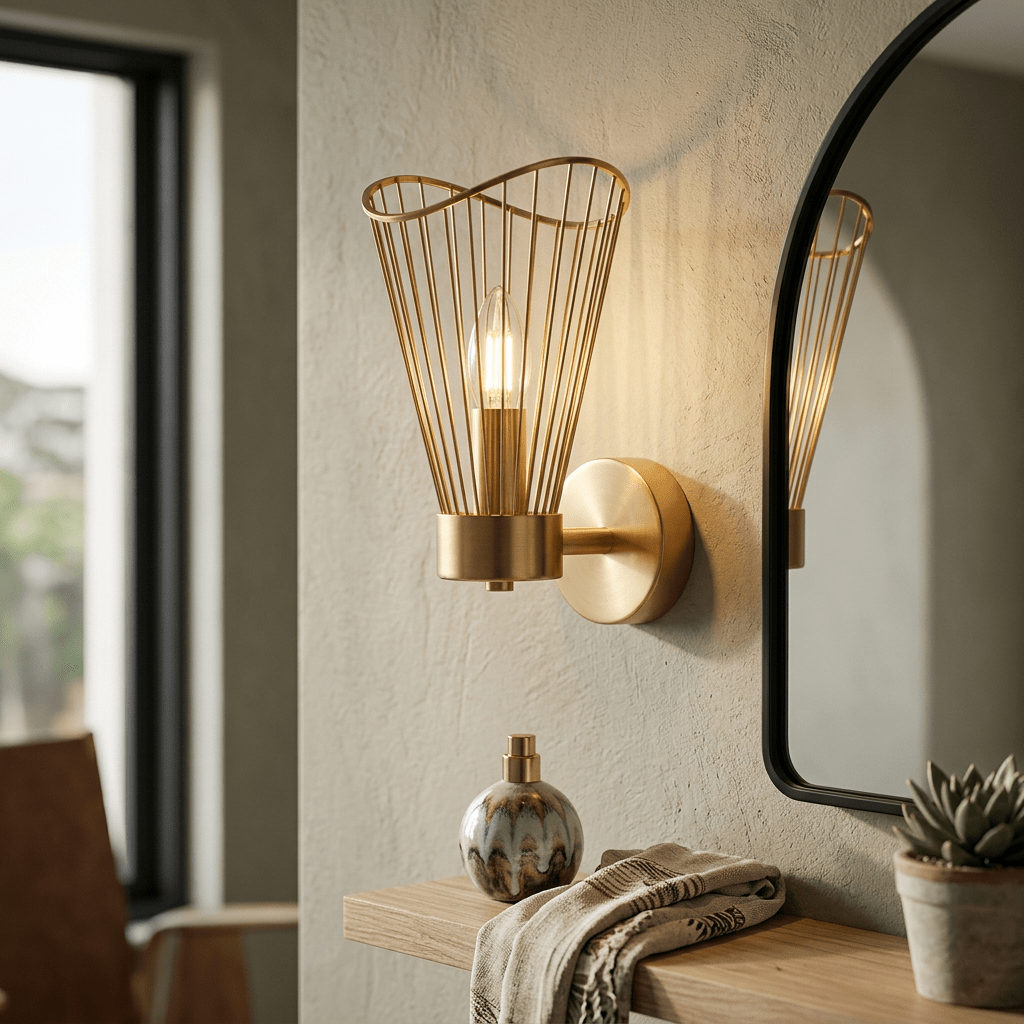 Sensu Single Gold Wall Light