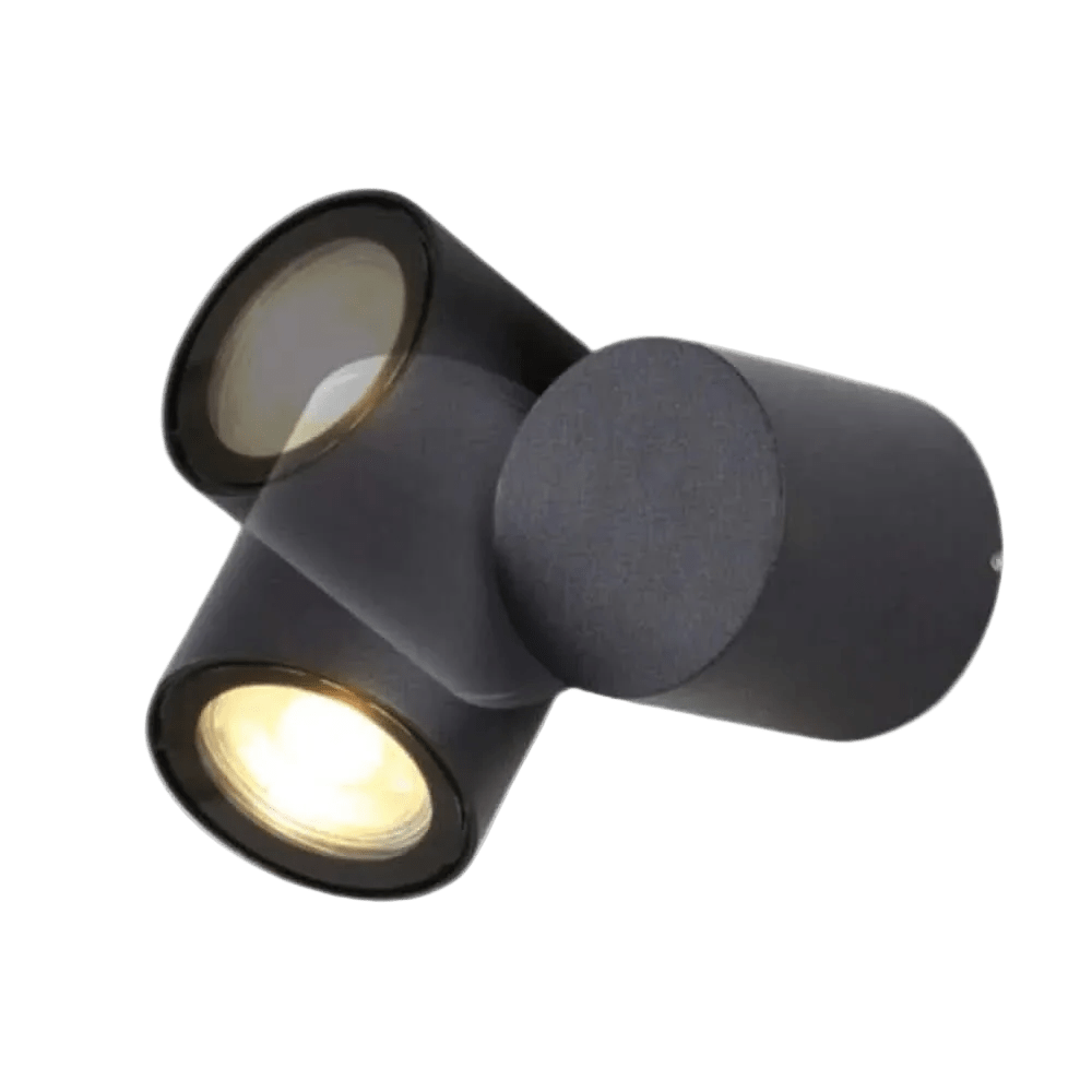 Matt Black Outdoor Wall Light Adjustable IP54