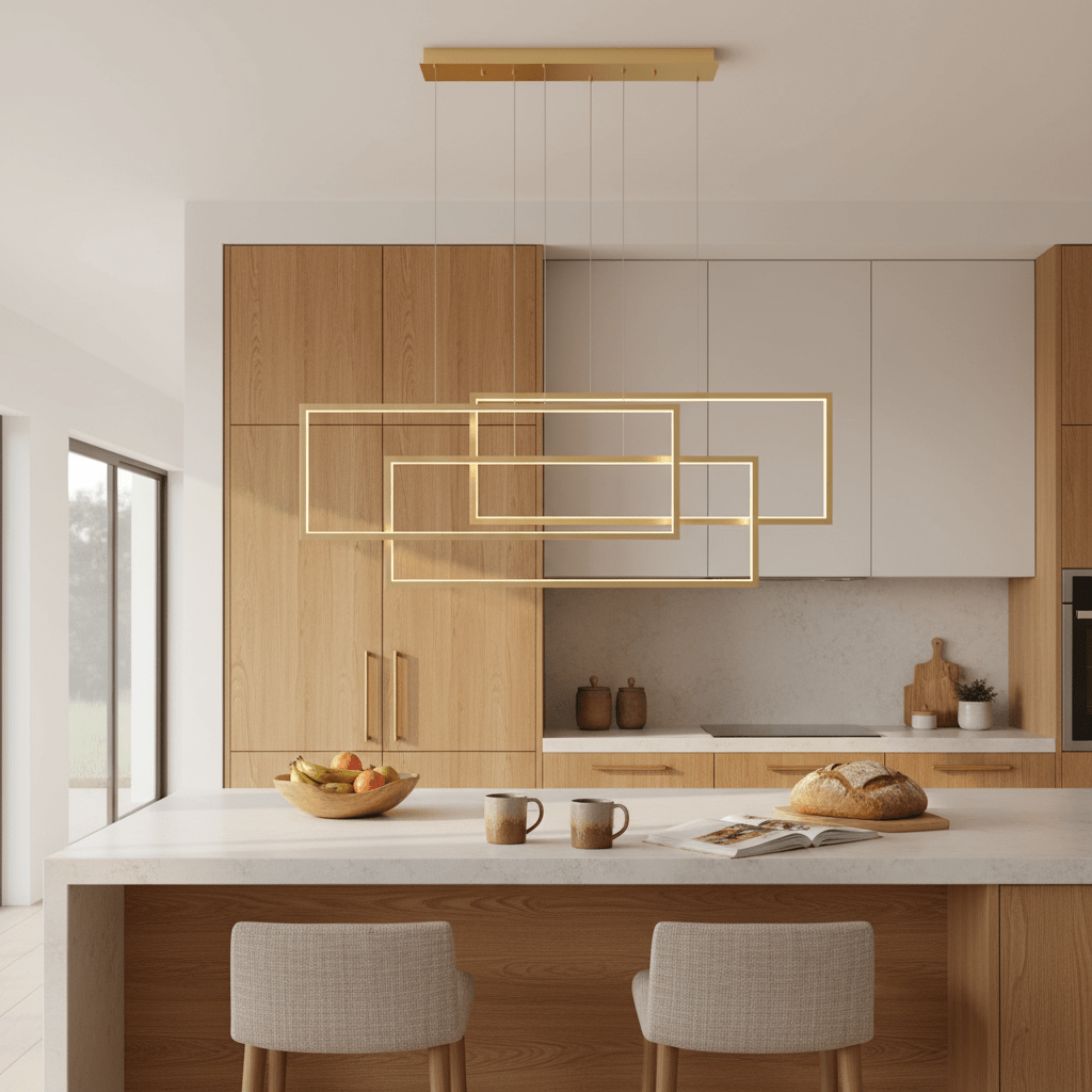 Gold Enigma Horizontal LED Pendant Light