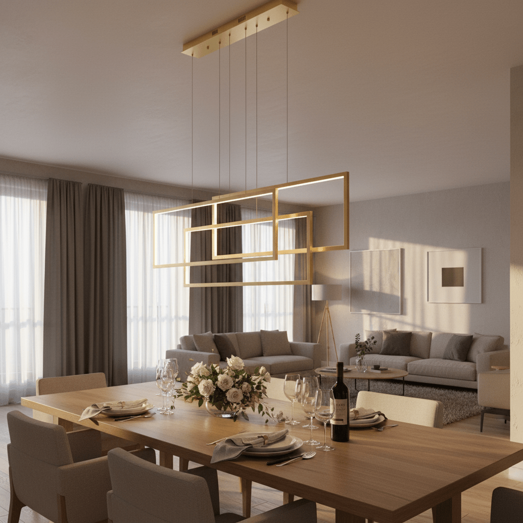 Gold Enigma Horizontal LED Pendant Light