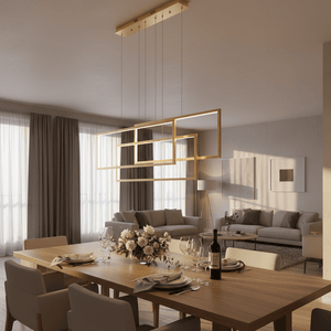 Gold Enigma Horizontal LED Pendant Light