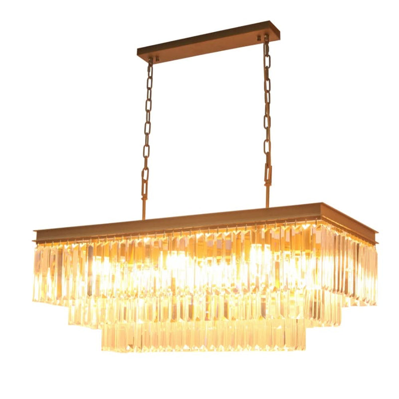 Warm white dimmable LED bulbs in gold chandelier