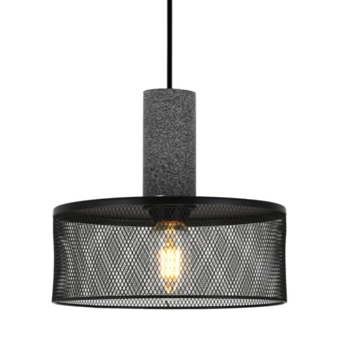 Midnight Occular Mesh & Stone Pendant Light