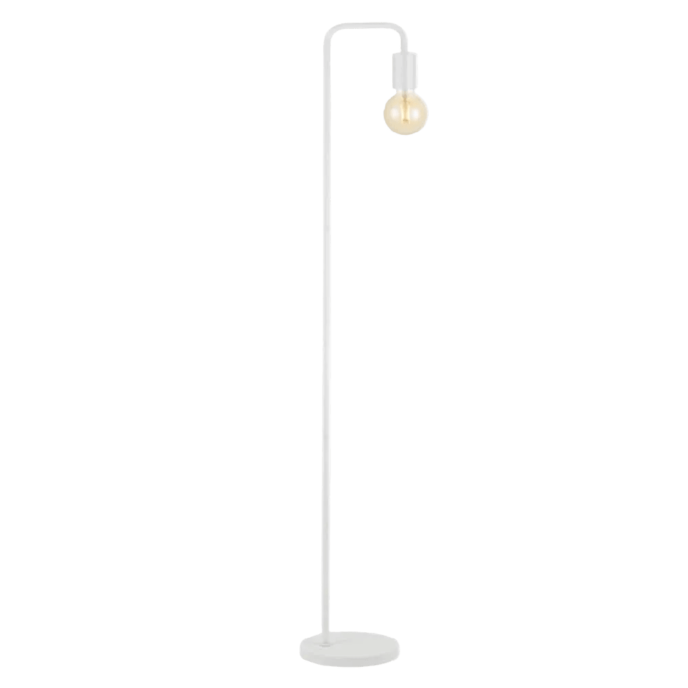 Sleek Metal Floor Lamp - White