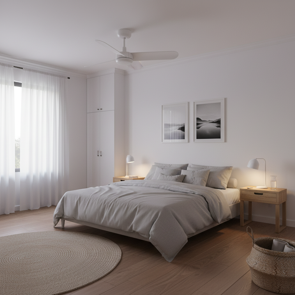 Alaric 3 Blade 35" White Ceiling Fan