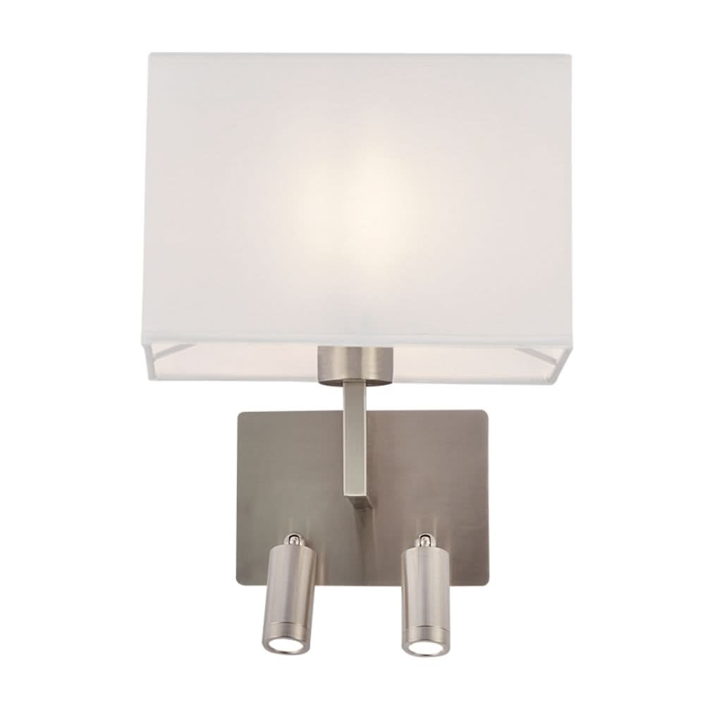 Mata Satin Chrome Bedside Wall & Reading Light