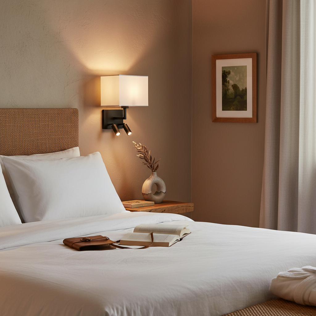 Mata Black Bedside Wall & Reading Light