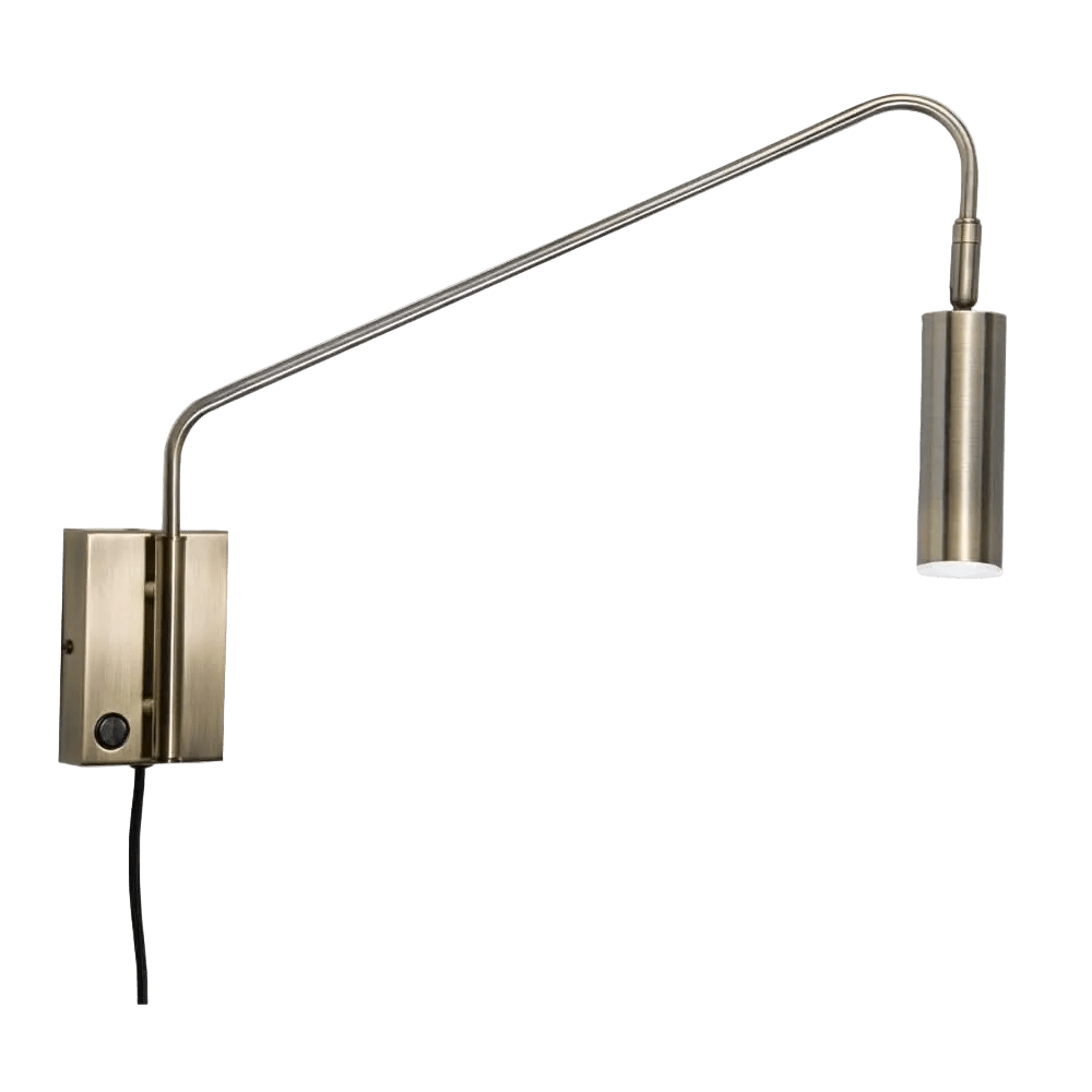 5W Satin Brass Corded LED Reading Light