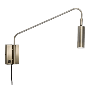 5W Satin Brass Corded LED Reading Light