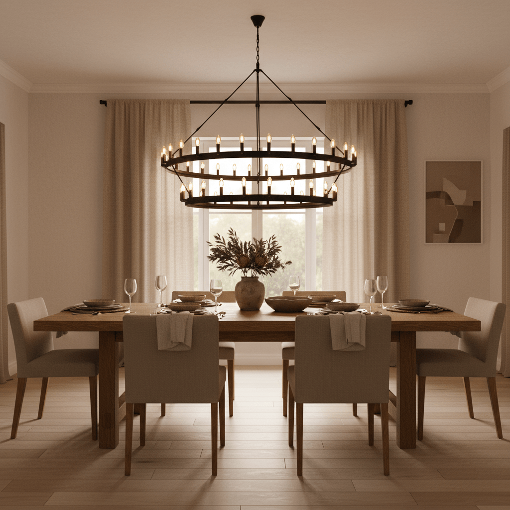 Ranch 2 Tier Chandelier