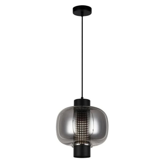 Chicago Medium Black Glass Pendant